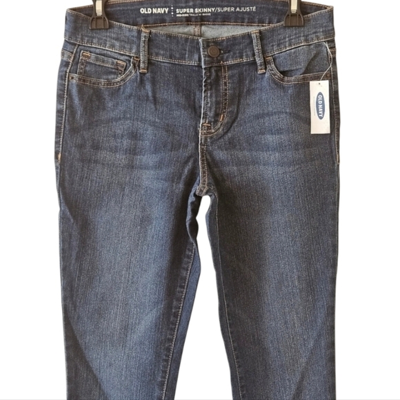 78 OLD NAVY MID-RISE SUPER SKINNY JEANS WOMEN'S SIZE 6P - Picture 3 of 8